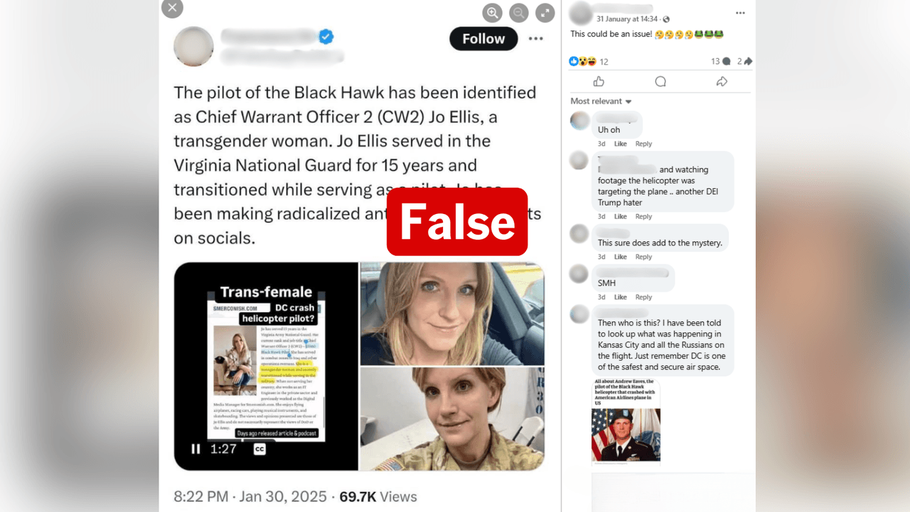 Transgender woman misidentified as pilot in Washington DC helicopter crash