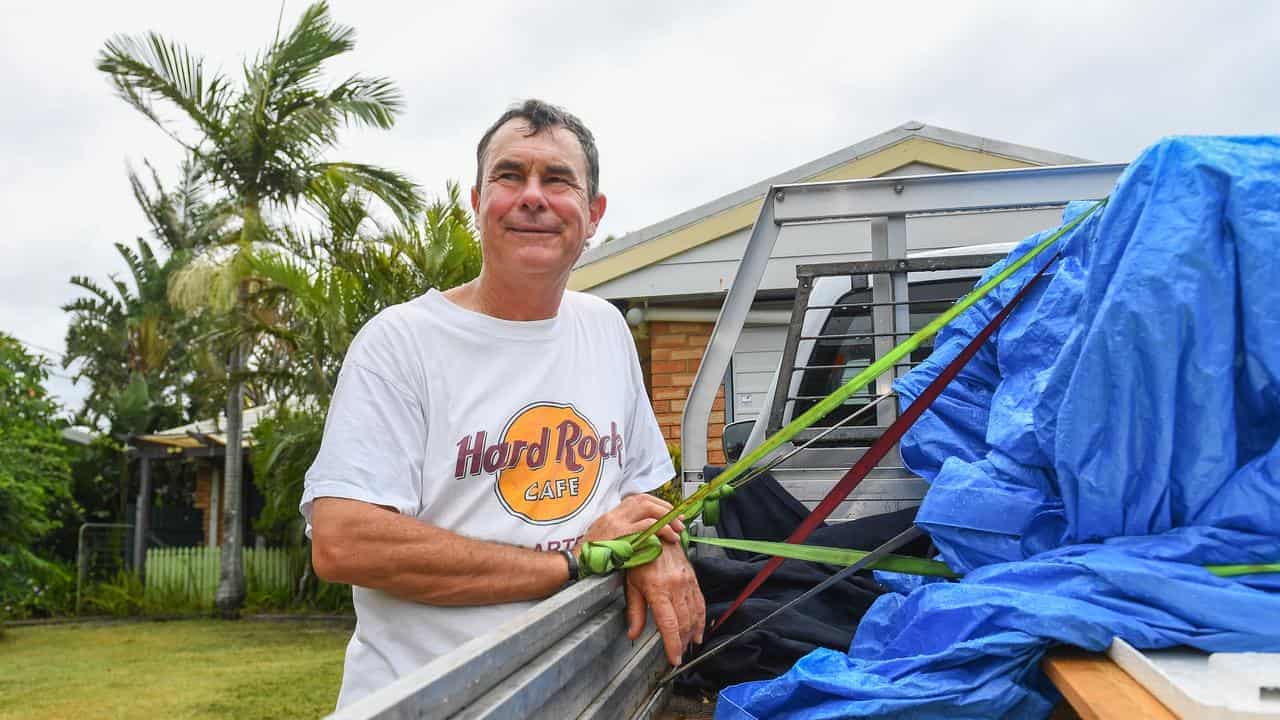 Ship-shape: sea captain bunkers down as cyclone looms