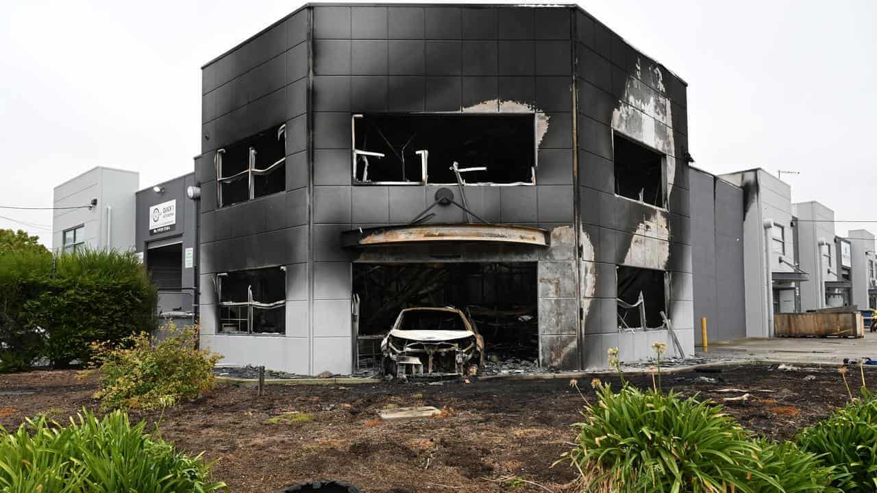 Health alert as factory destroyed in suspicious blaze