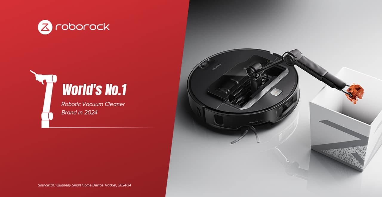 Roborock Remains the #1 top selling Robot Vacuum Cleaner Brand globally in 2024