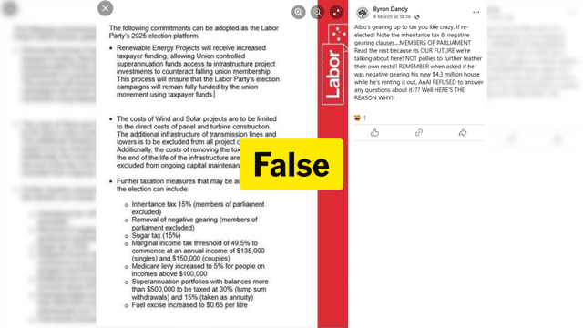 Fake Labor policy document spreads online ahead of election