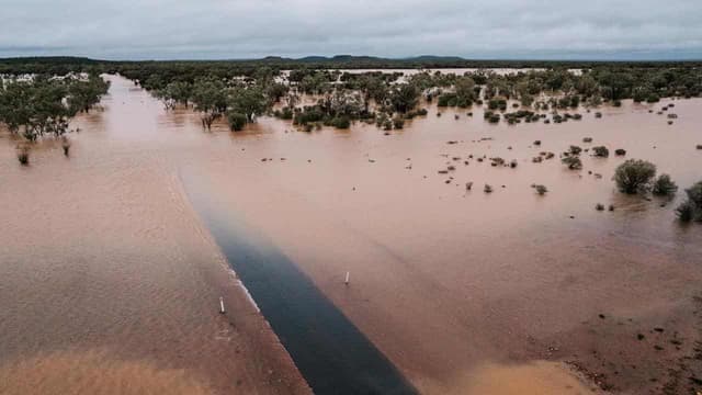 Flood saturates farthest inland town with rains to come