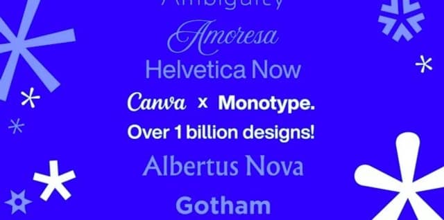 Monotype and Canva Celebrate Over 1 Billion Designs Created Using Monotype Library