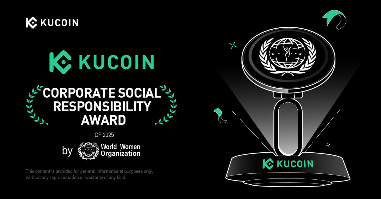 KuCoin Receives the UNWWO "2025 Corporate Social Responsibility Award"