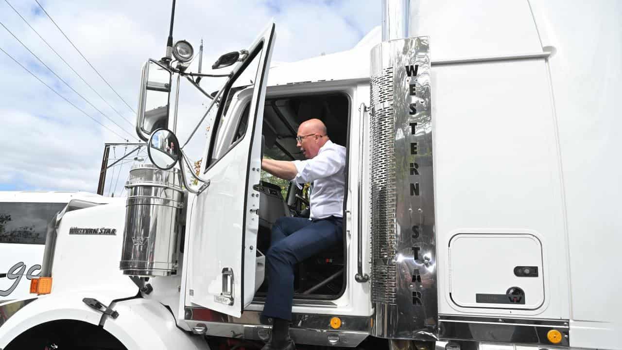 Dutton keeps on trucking in bid for marginal seats