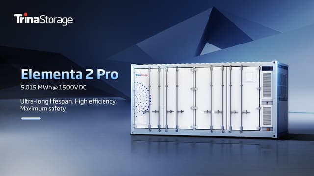 Trina Storage Launches Elementa 2 Pro Energy Storage Solution, Advancing Global Energy Transition