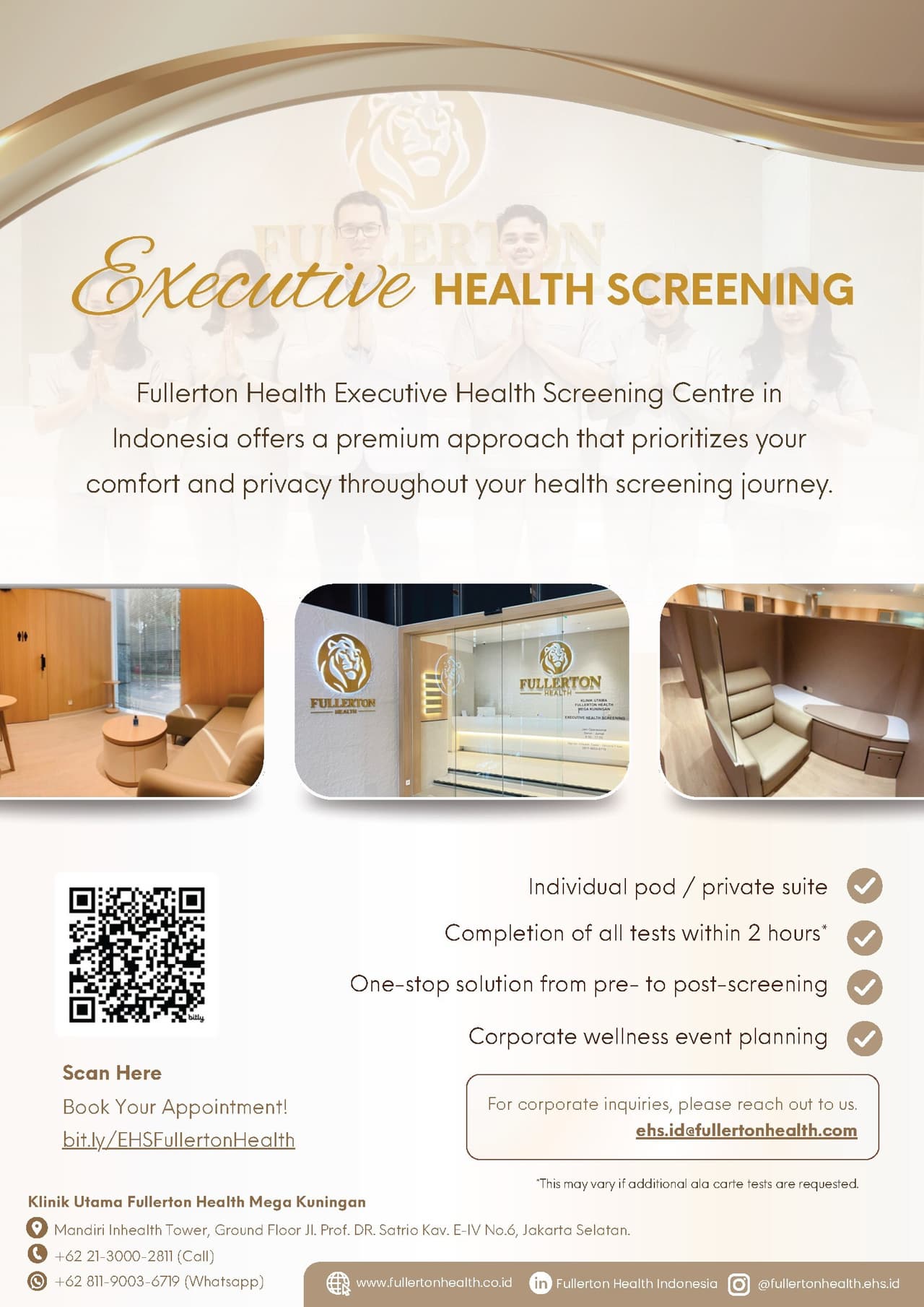 Fullerton Health Indonesia Launches First Executive Health Screening Centre Offering Exclusive, Private and Customised Screening in Jakarta