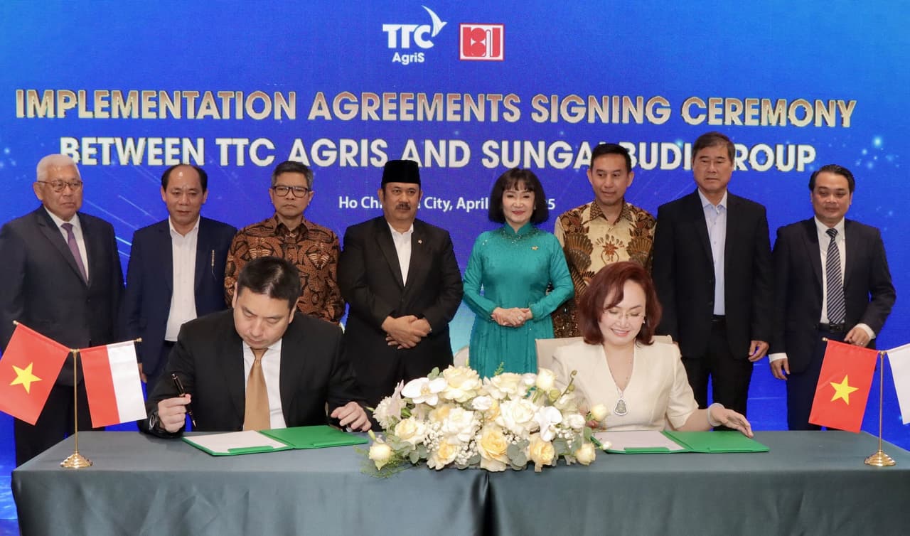 TTC AgriS and Sungai Budi advance Vietnam-Indonesia strategic cooperation, promoting a high-tech circular agriculture model