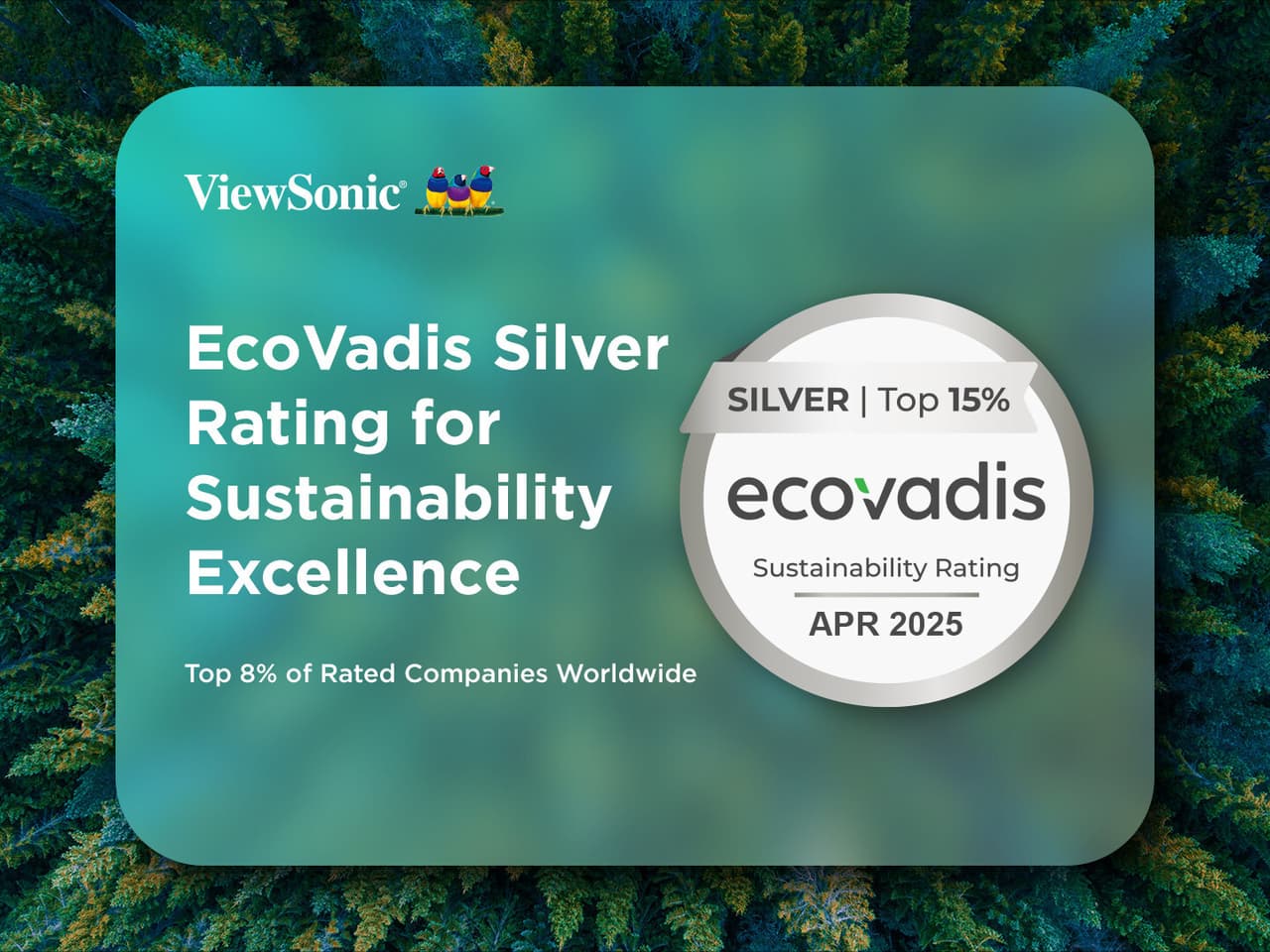 ViewSonic Earns EcoVadis Silver Rating for Sustainability Excellence