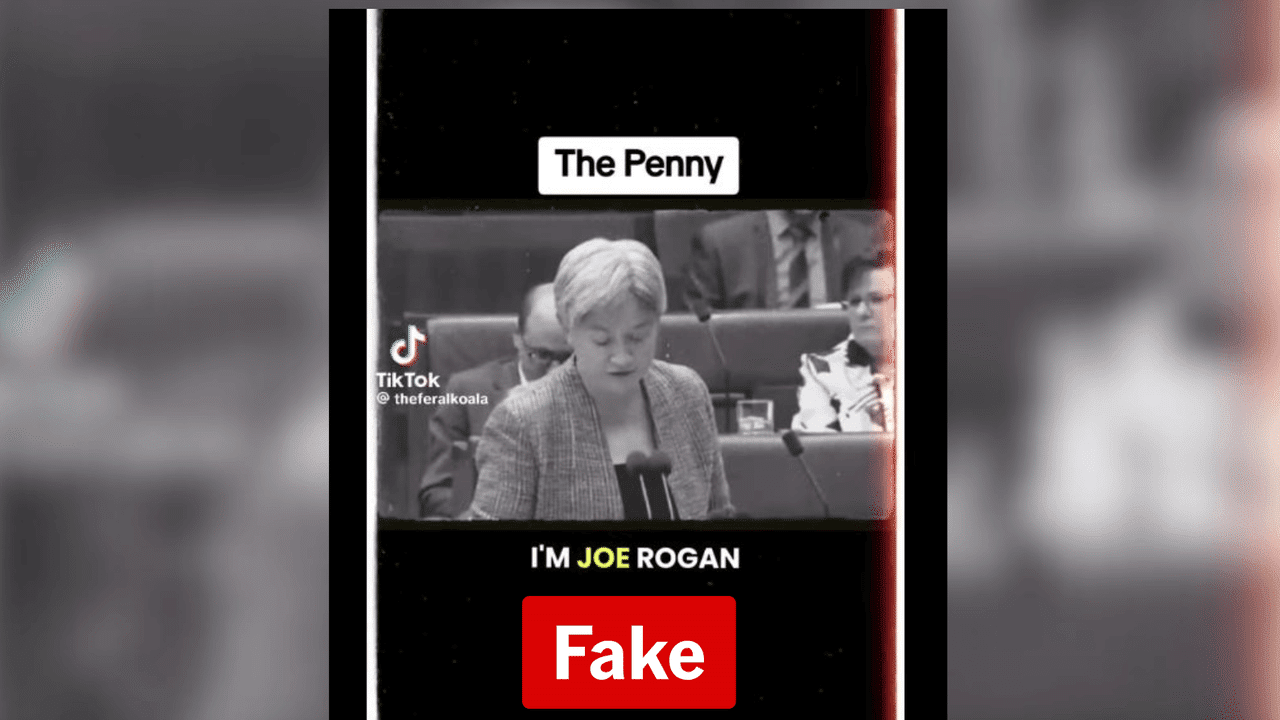 AI-generated Joe Rogan voice attacking Foreign Minister Penny Wong shared online