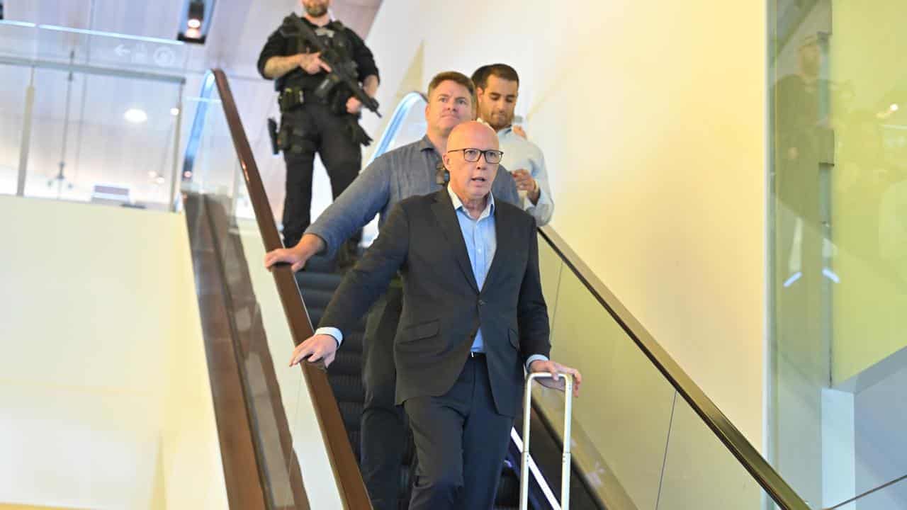 Peter Dutton seen for first time since losing election