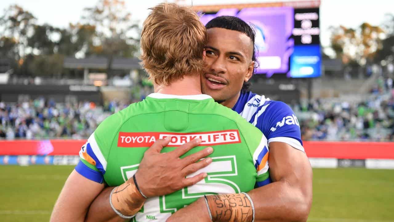 Old feud re-opened in Bulldogs' feisty win over Raiders