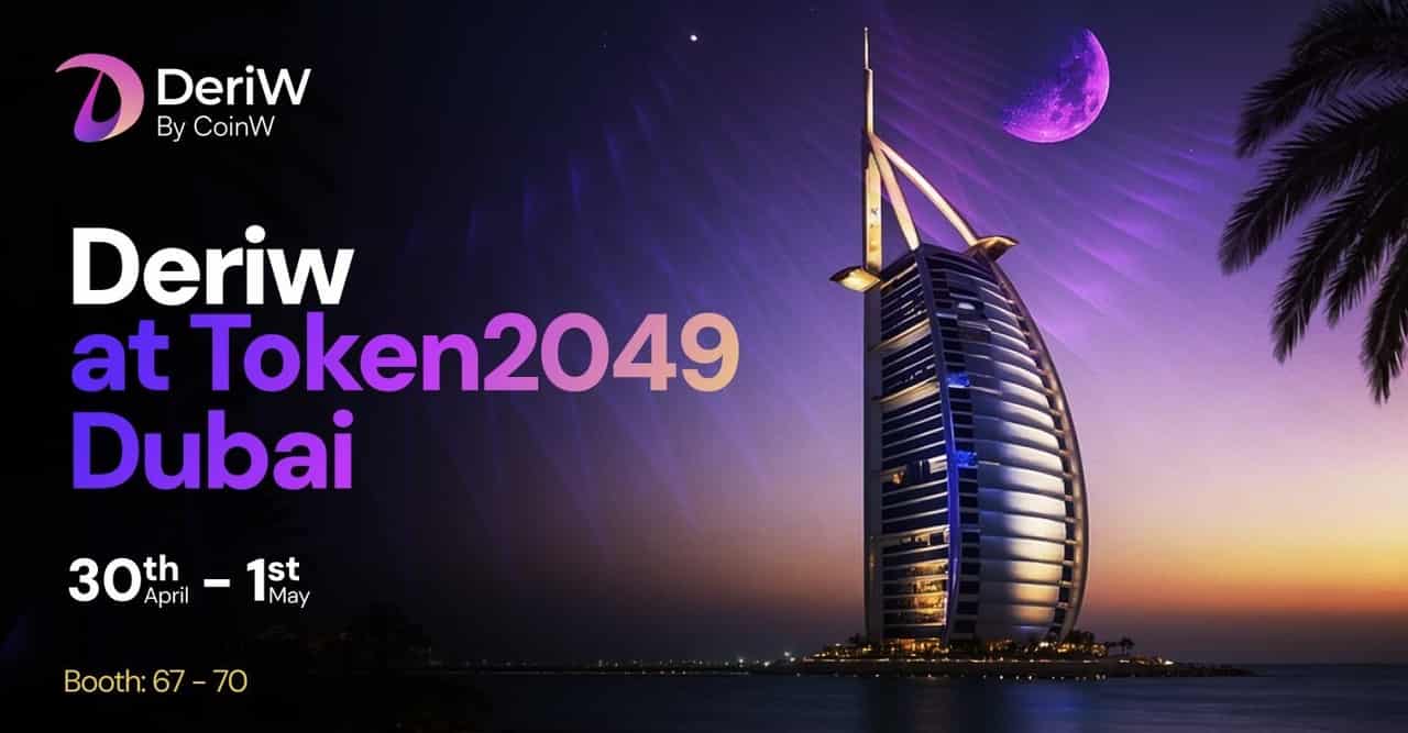 DeriW Dominates Token2049 Dubai with Gasless, 80K TPS Perpetual DEX