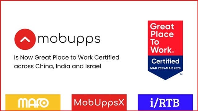 Mobupps Earns Great Place to Work® Certification across Israel, China and India