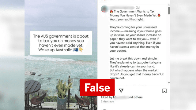 Labor's super tax proposal misrepresented as tax on all paper profits