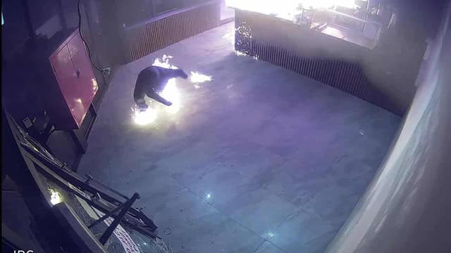 Bungling crook sets himself alight during arson attempt
