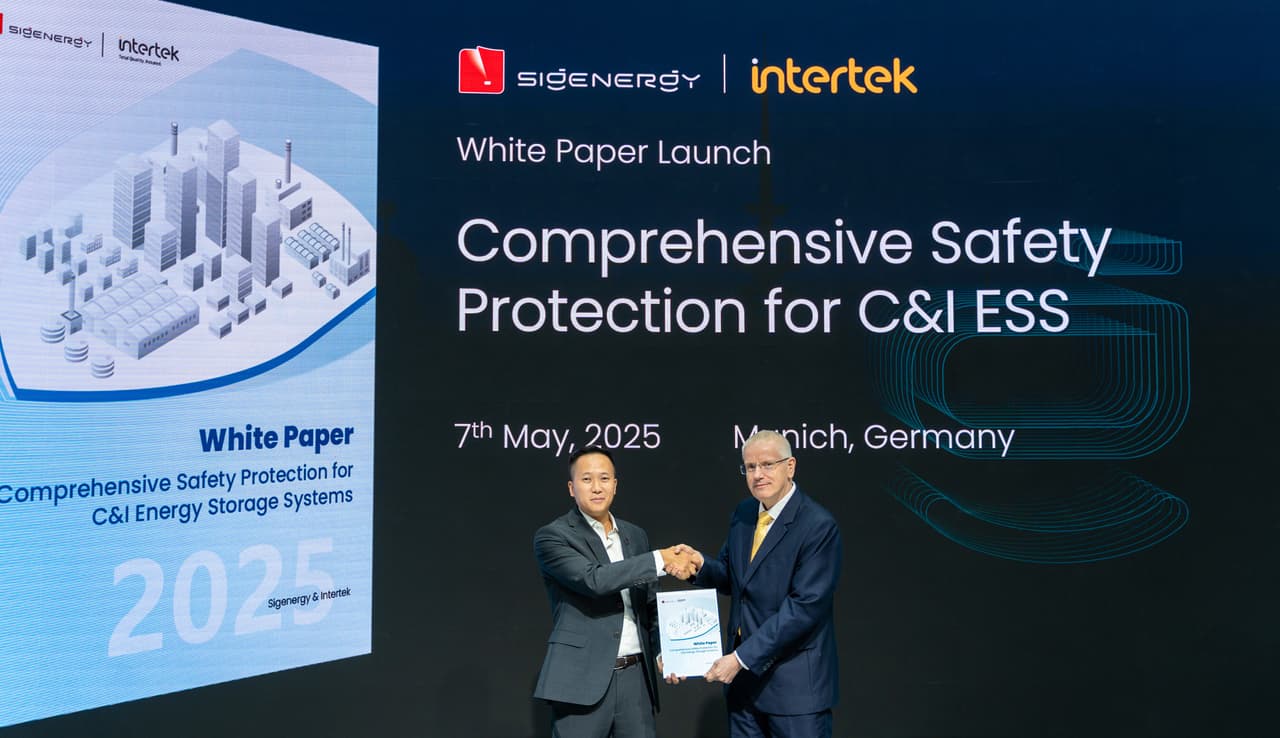 Sigenergy and Intertek Jointly Release White Paper to Advance Safety in Commercial and Industrial Energy Storage
