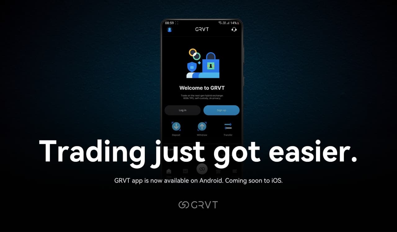 The GRVT Android App Is Available on Google Play Store Now