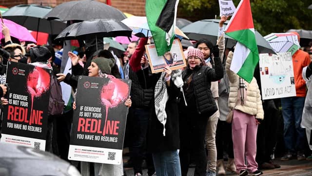 Australian protest as activist boat hits Gaza blockade
