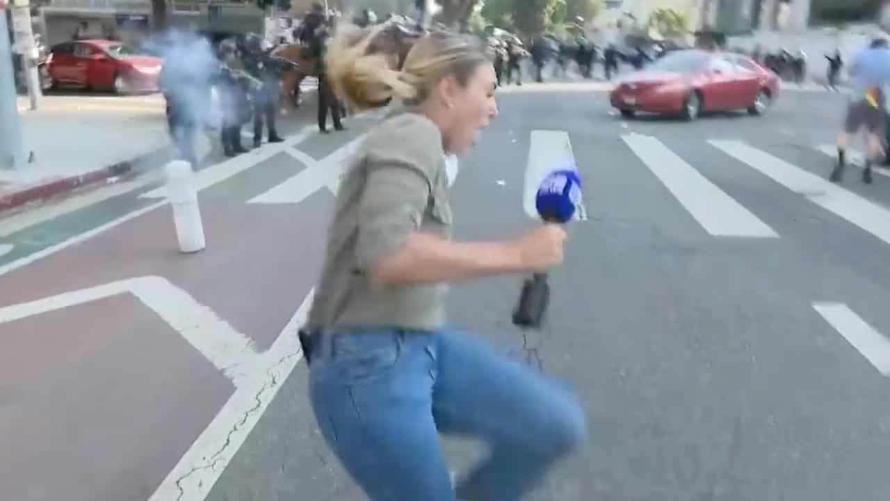 Call for action as Aussie journo hit with rubber bullet