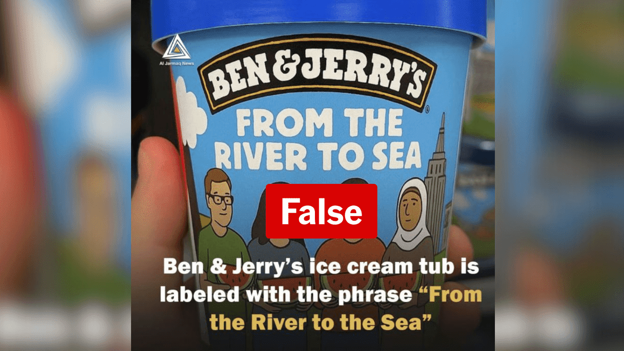 No scoop in Ben & Jerry's 'From the river to the sea' ice-cream