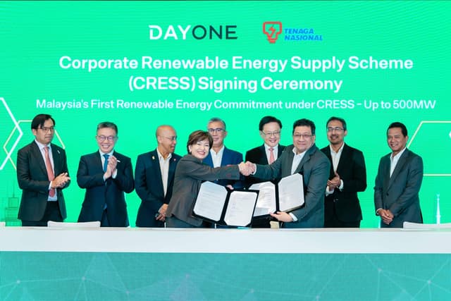 DayOne Signs Landmark CRESS Agreement with TNB to Secure Up to 500MW of Renewable Energy