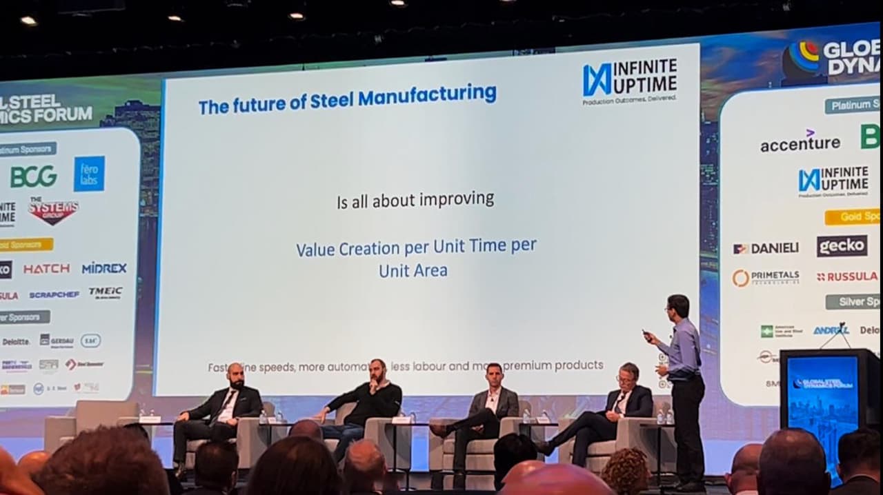 Infinite Uptime Unlocks Production Reliability for Heavy Industries with PlantOS™ at Global Steel Dynamics Forum