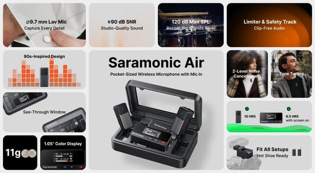Saramonic Air Launches with Studio-Grade Audio and Retro-Futuristic Design for Pro Creators