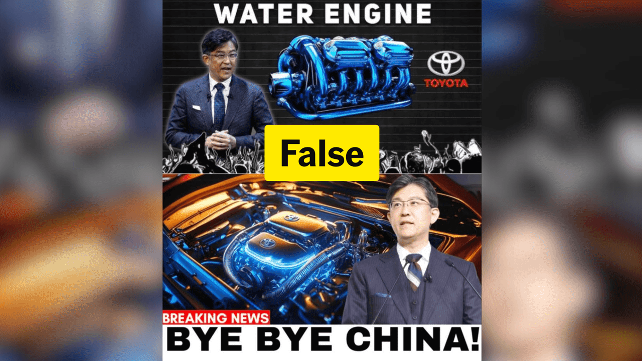 No truth in claims about Toyota unveiling 'water-powered' car