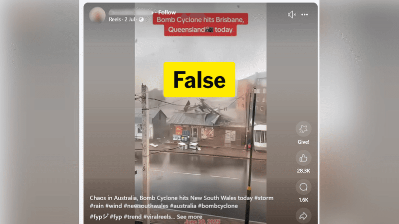 Misinformation swirls online as NSW hit by powerful storms