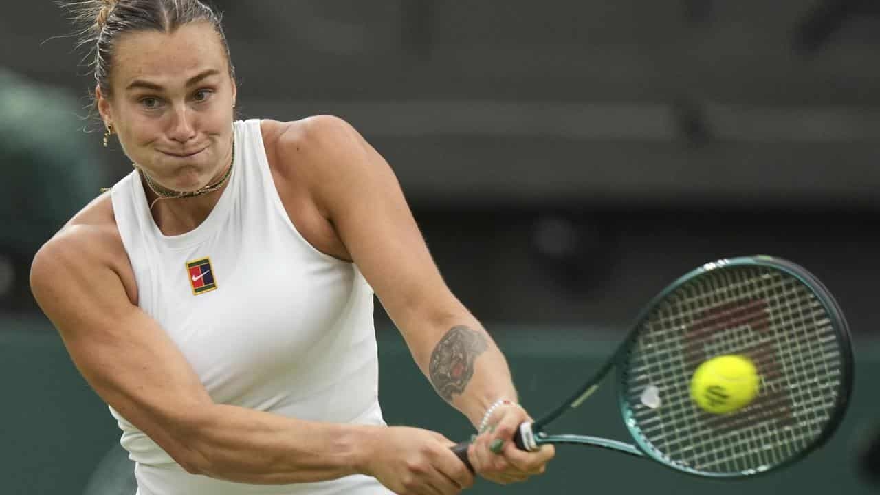 Sabalenka avoids it being curtains against Mertens