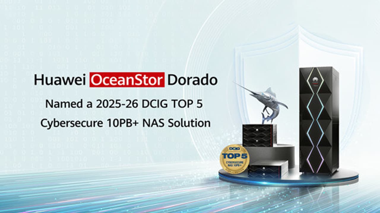Huawei OceanStor Dorado All-Flash Storage Named One of DCIG TOP 5 Cybersecure NAS Solutions