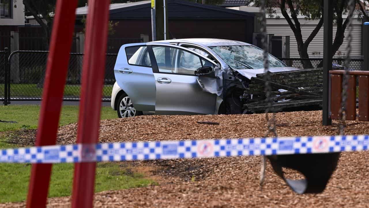 Woman killed as out-of-control car ploughs into family