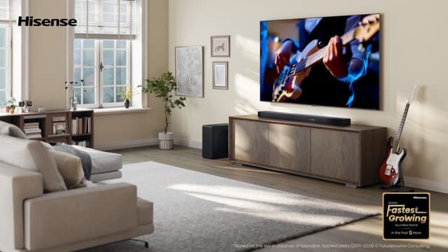 Hisense named global fastest growing soundbar brand in the past 5 years