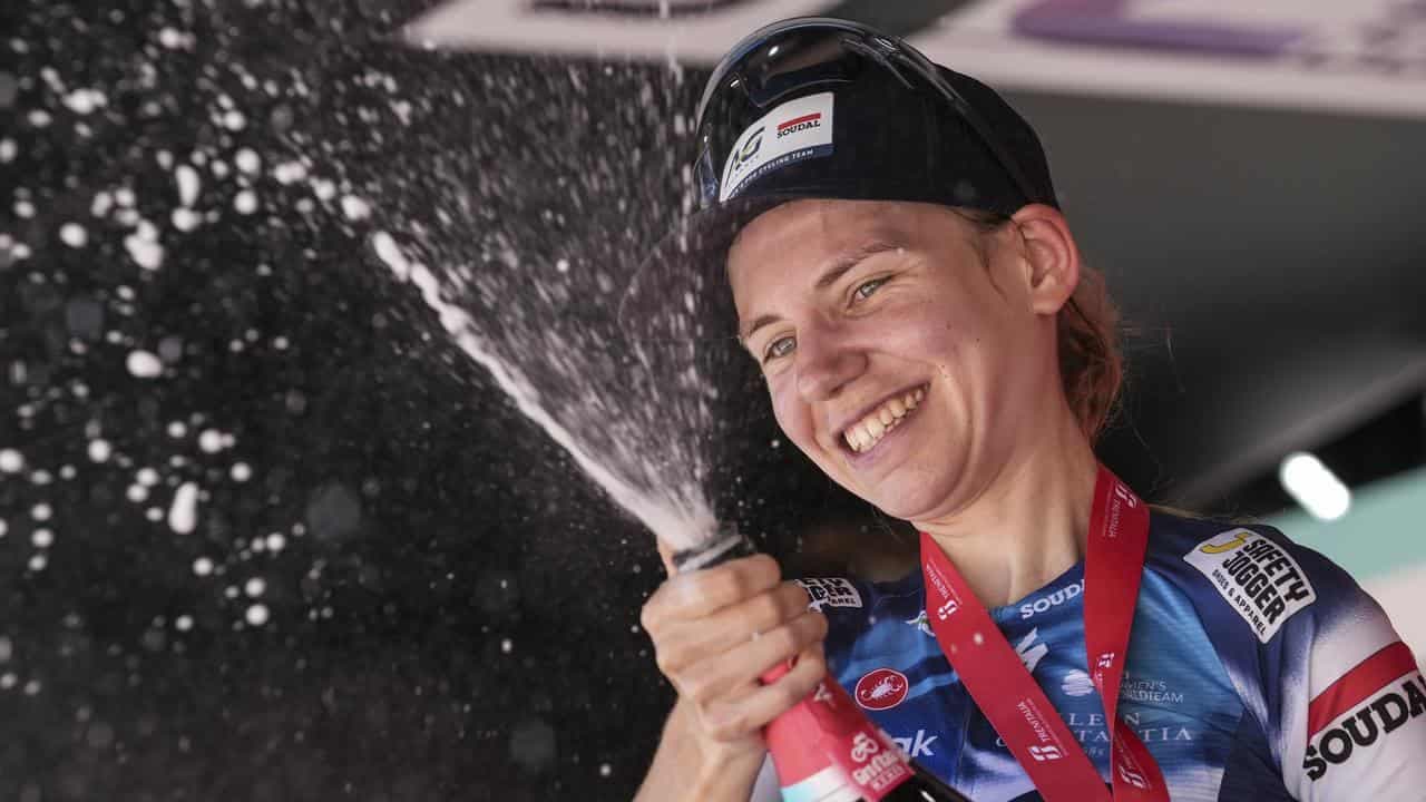 Aussie Gigante climbs the podium at Giro d'Italia