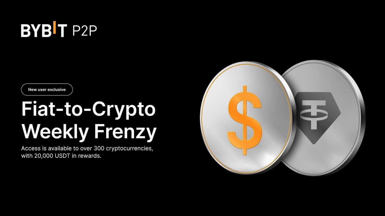 Bybit Launches "Fiat-to-Crypto Weekly Frenzy" with 20,000 USDT Weekly Prize Pool for New Users
