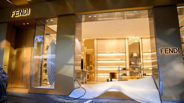 Luxury designer handbags stolen in city centre ram raid