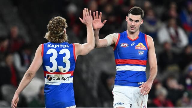 Dogs twin towers bully Essendon for second time in 2025