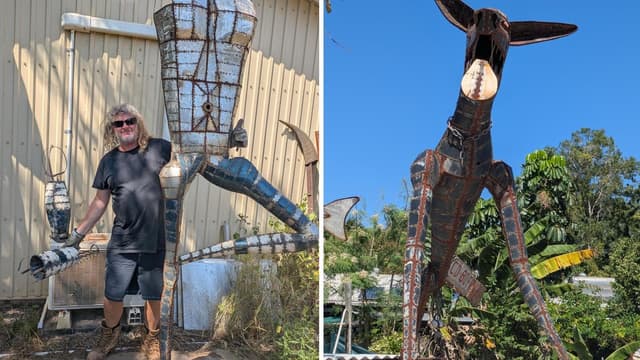 Mad Max meets heavy metal in Top End artist's backyard