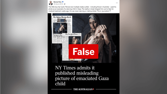 Former MP misidentifies 'never starving' Palestinian child