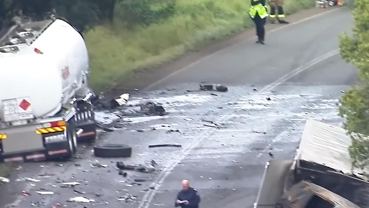 Drivers die in fiery two-truck crash on major highway