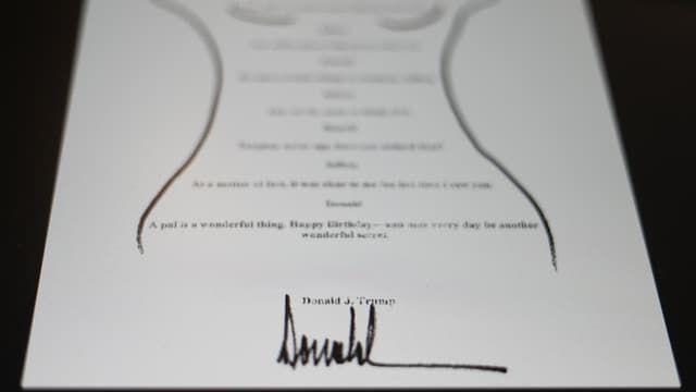 Trump alleged signature on Epstein note to be analysed