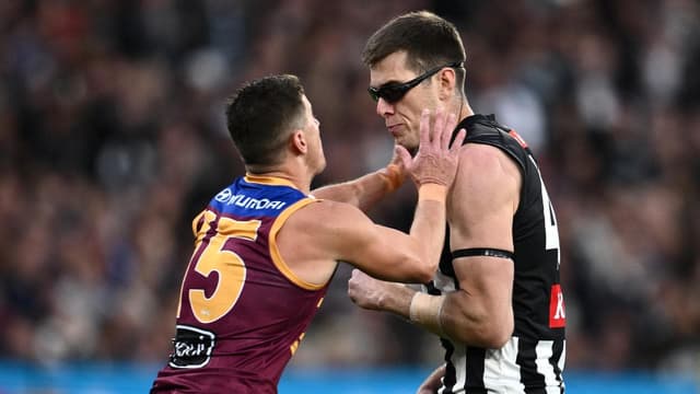 Lions star fined by AFL for targeting Cox's goggles