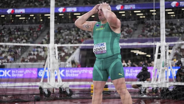 Gutted Denny slips and slides to fourth in discus final