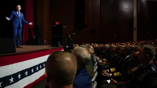 Hegseth criticises 'fat generals' in US army pep rally
