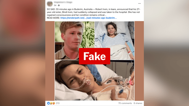 Bindi Irwin targeted in dozens of fake AI-generated posts