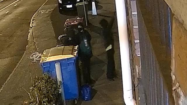 Masked trio sought over Hamas graffiti 'propaganda'