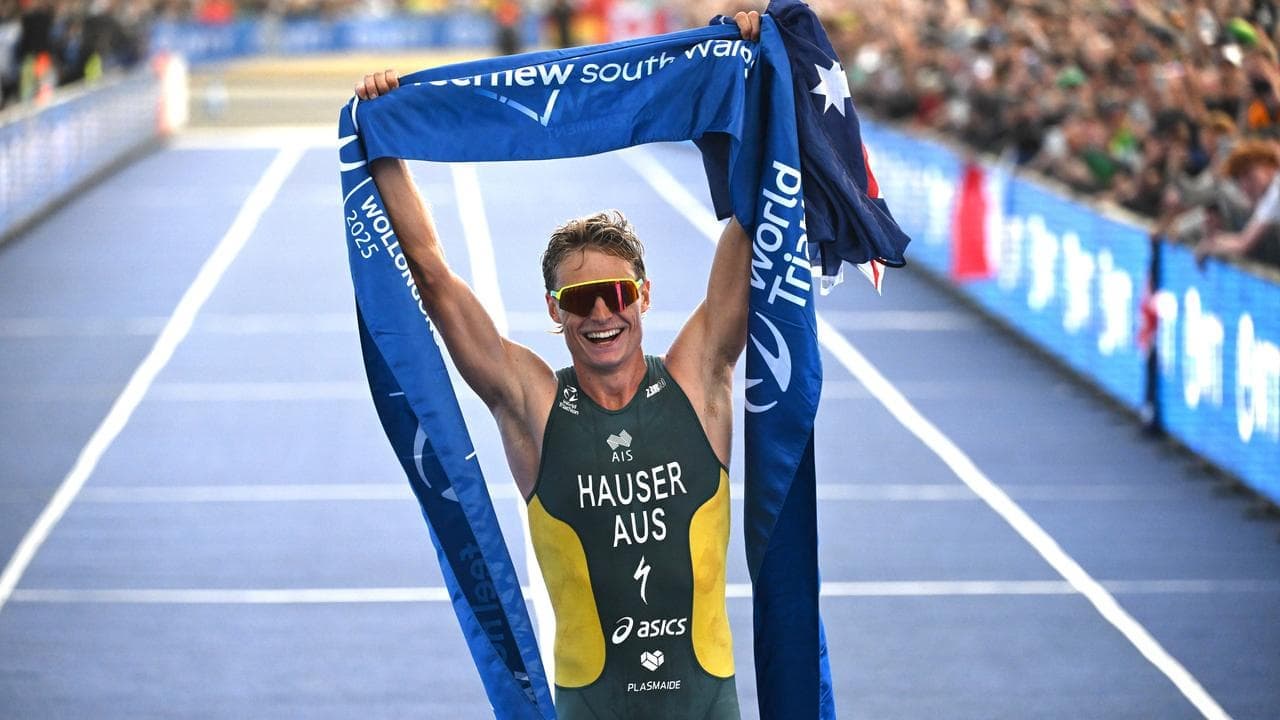 All hail Hauser: Aussie wins world triathlon top gong