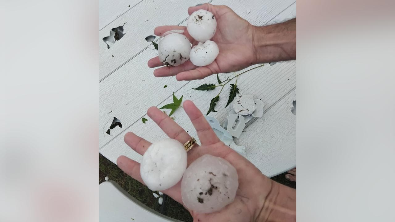 'Tennis ball-sized' hail battering cars in major storms