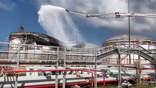 Ukrainian drone strike hits key Russian oil port